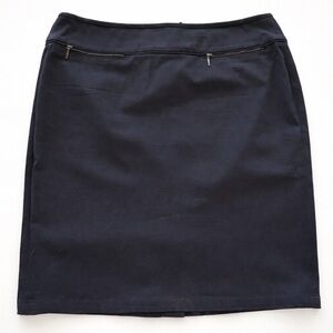 Doncaster Navy Pencil Skirt Womens Size 14 Stretch Cotton Work Office Classic